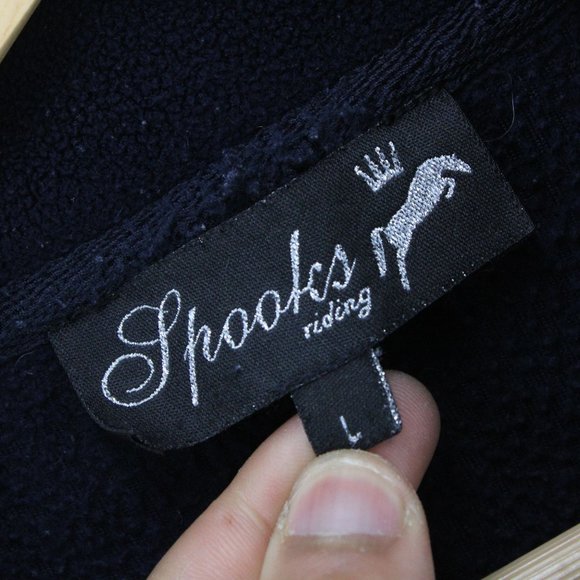 Spooks Riding Fleece Jacket Womens Navy Blue Full Zip Embroidered Size Small - Picture 7 of 11